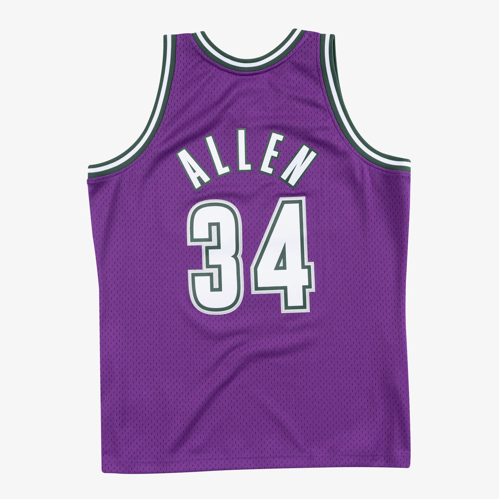 Ray Allen Milwaukee Bucks 2000 - 01 Swingman Road Basketball Jersey