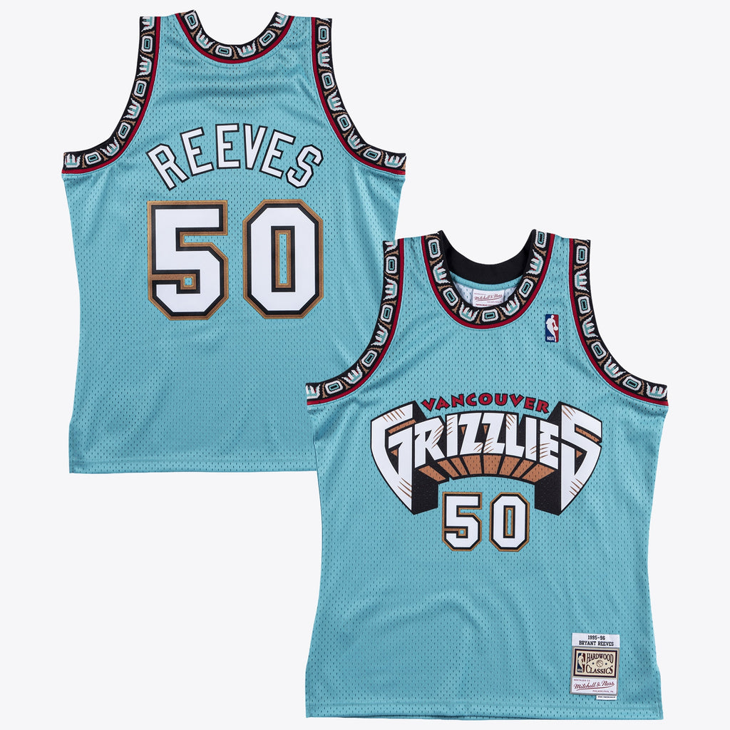 Bryant Reeves Vancouver Grizzlies 1995 Authentic Swingman Basketball Jersey - Teal