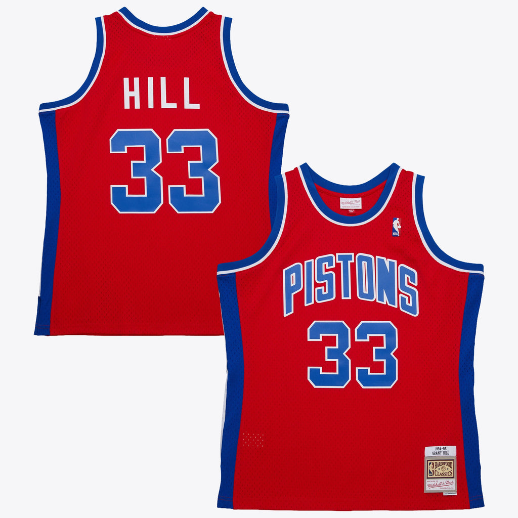 Grant Hill Detroit Pistons 1994 Dark Authentic Basketball Jersey - Red