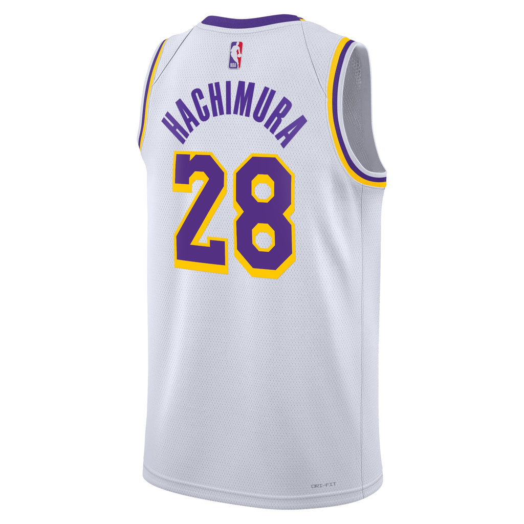 Rui Hachimura Los Angeles Lakers Association Edition Swingman Basketball Jersey - White - Unisex