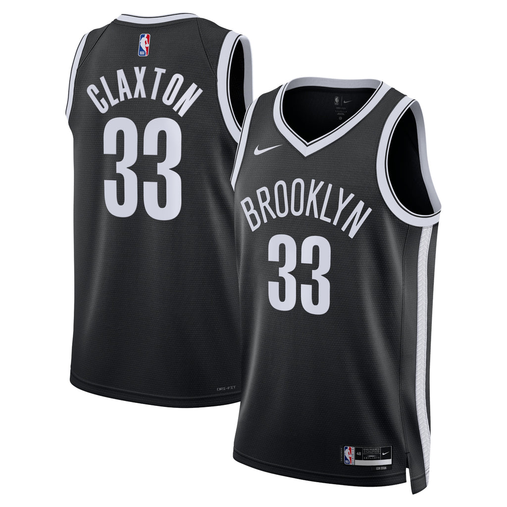 Nic Claxton Brooklyn Nets Icon Edition Swingman Basketball Jersey - Black - Unisex