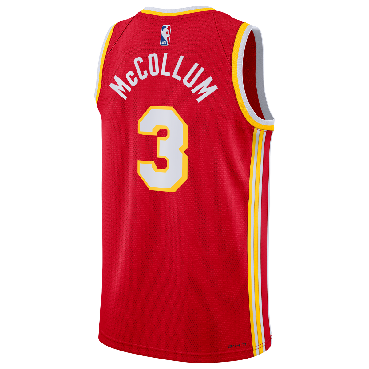 CJ McCollum Atlanta Hawks Icon Edition Swingman Basketball Jersey - Red - Unisex