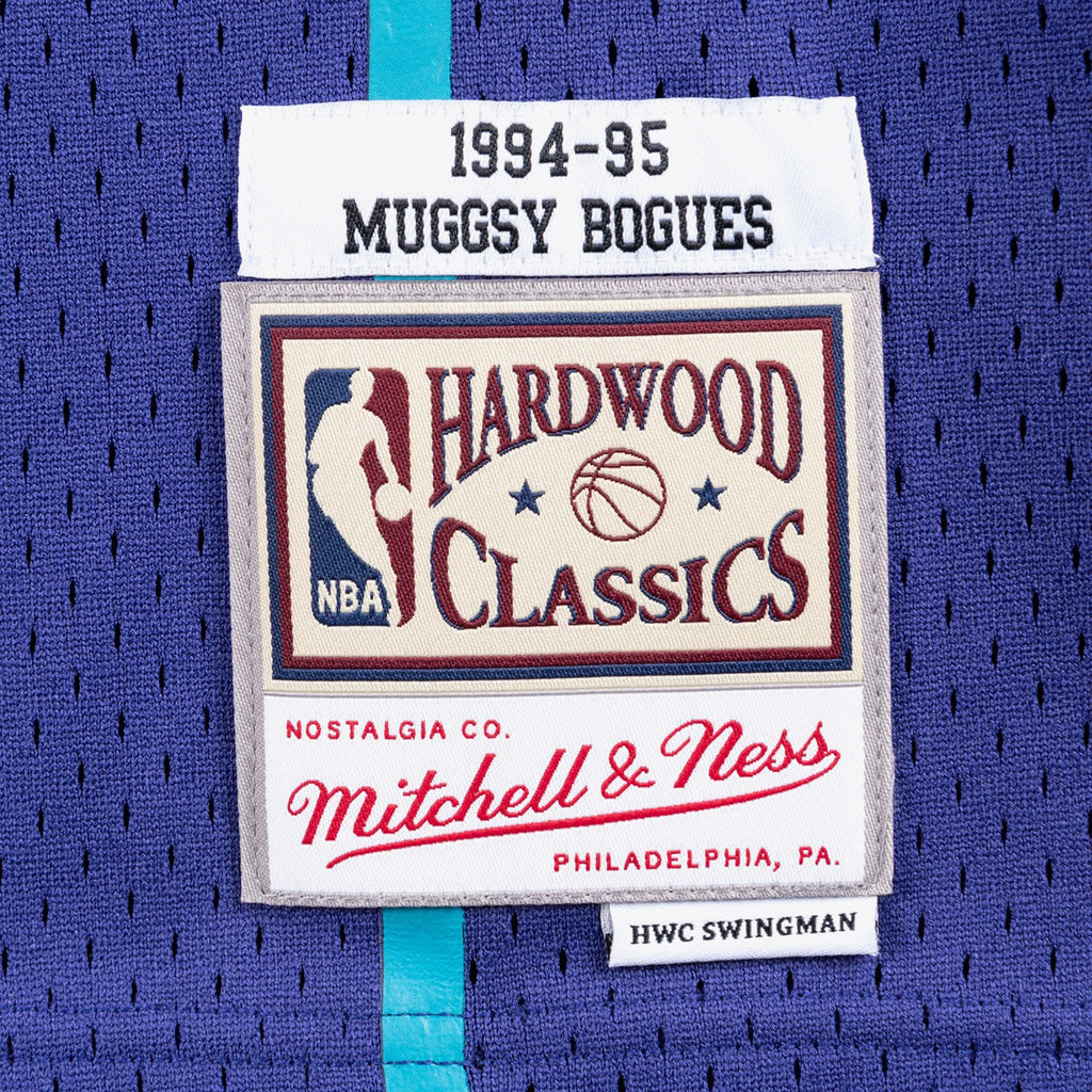Muggsy Bogues Charlotte Hornets 1994 Authentic Swingman Alternate Basketball Jersey - Purple