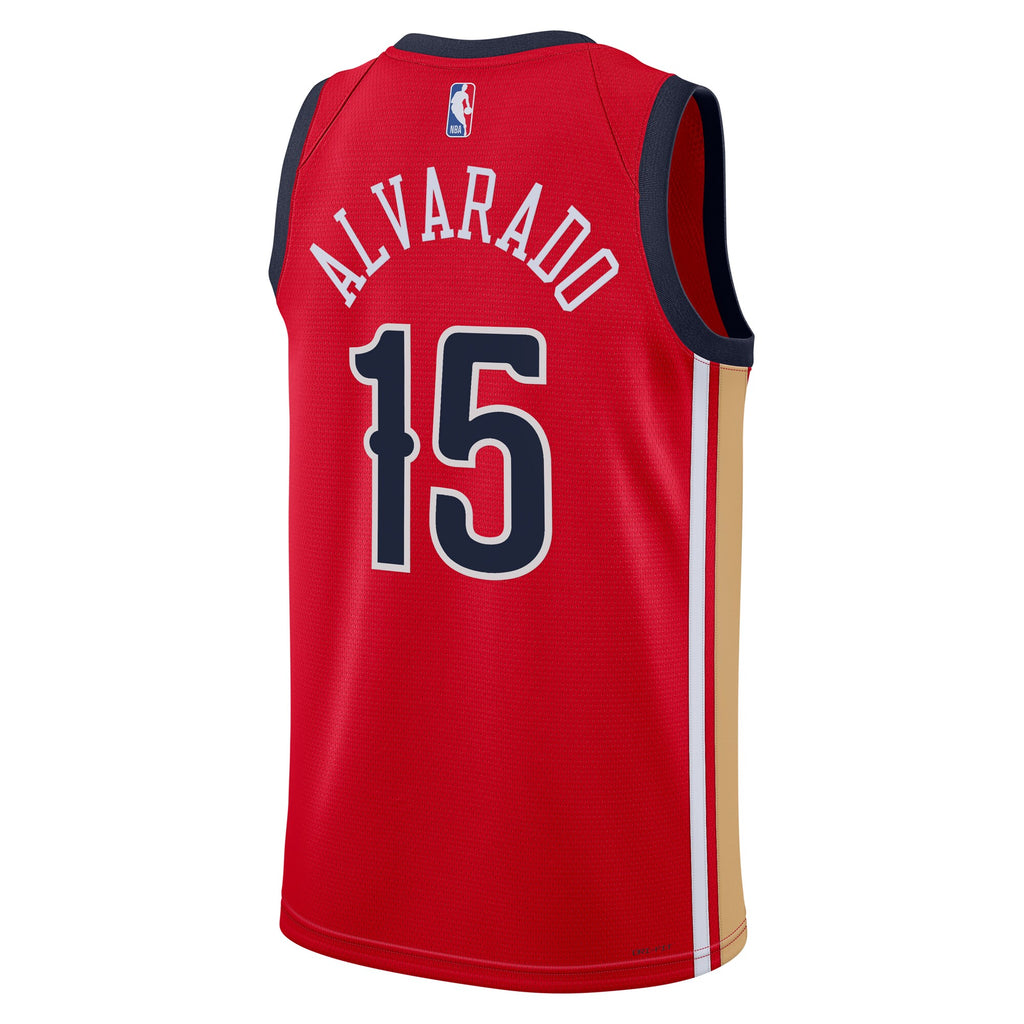 Jose Alvarado New Orleans Pelicans Statement Edition Swingman Basketball Jersey - Red - Unisex