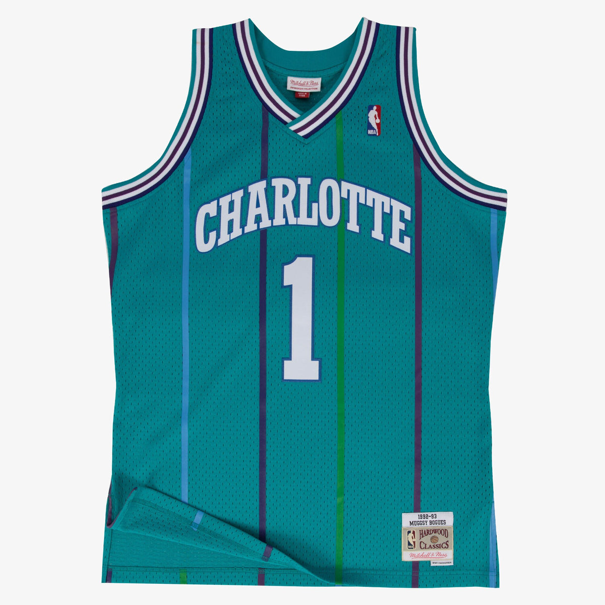 Muggsy Bogues Charlotte Hornets 1992 Swingman Road Basketball Jersey