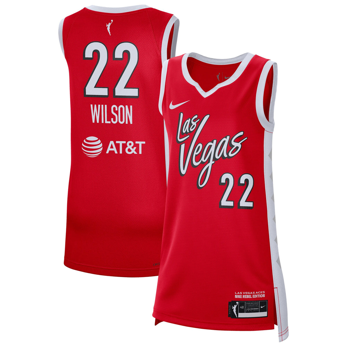A'Ja Wilson Las Vegas Aces Rebel Basketball Jersey