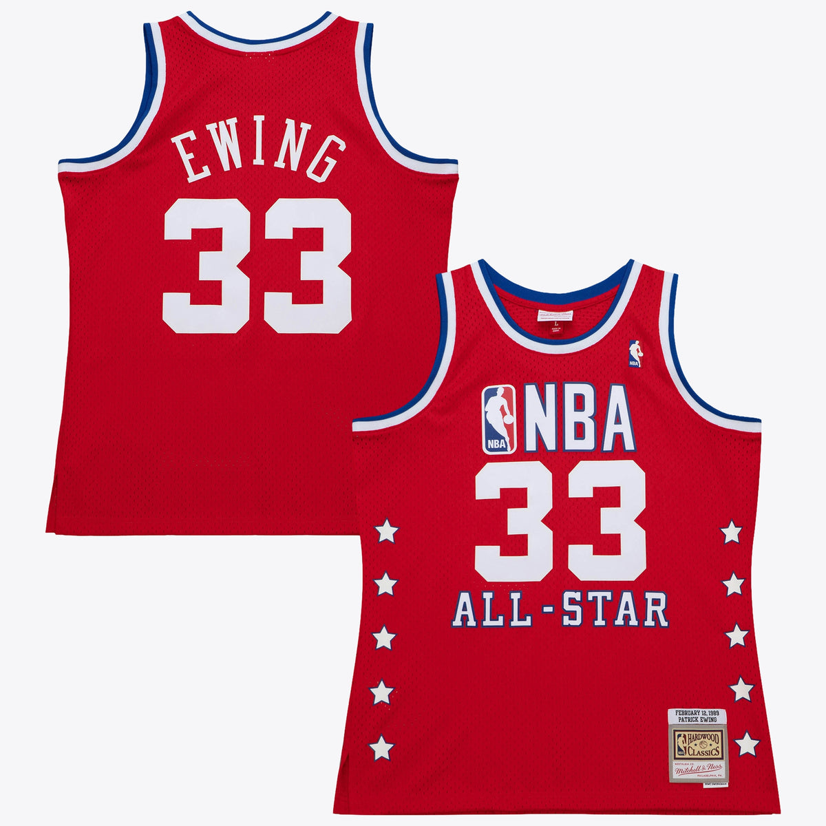 Patrick Ewing New York Knicks 1989 All - Star Authentic Swingman Basketball Jersey - Scarlet