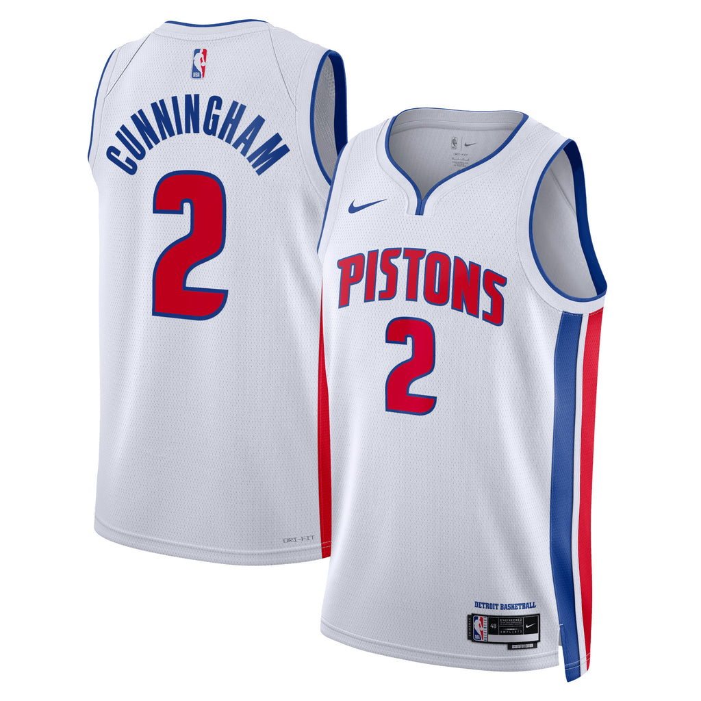 Cade Cunningham Detroit Pistons Association Edition Swingman Basketball Jersey - White - Unisex
