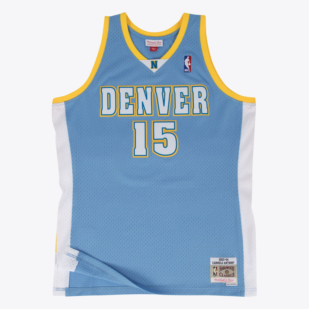 Carmelo Anthony Denver Nuggets 2003 - 04 Hardwood Classics Swingman Road Basketball Jersey - Blue - Mens