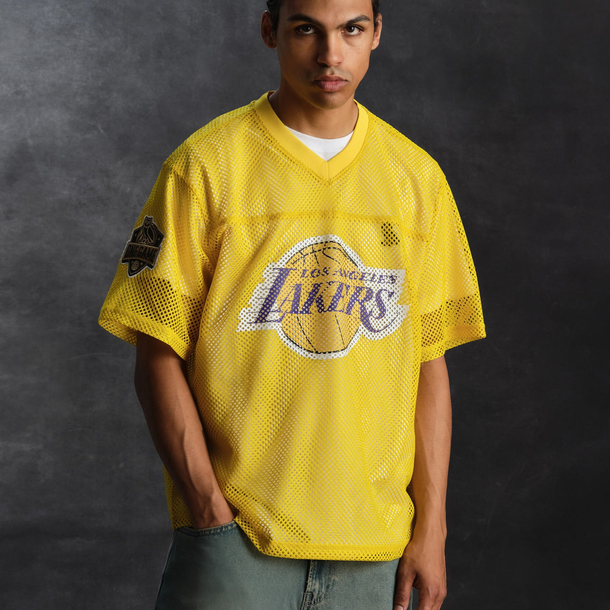 Los Angeles Lakers OVO Mesh Football Basketball Jersey - Mens