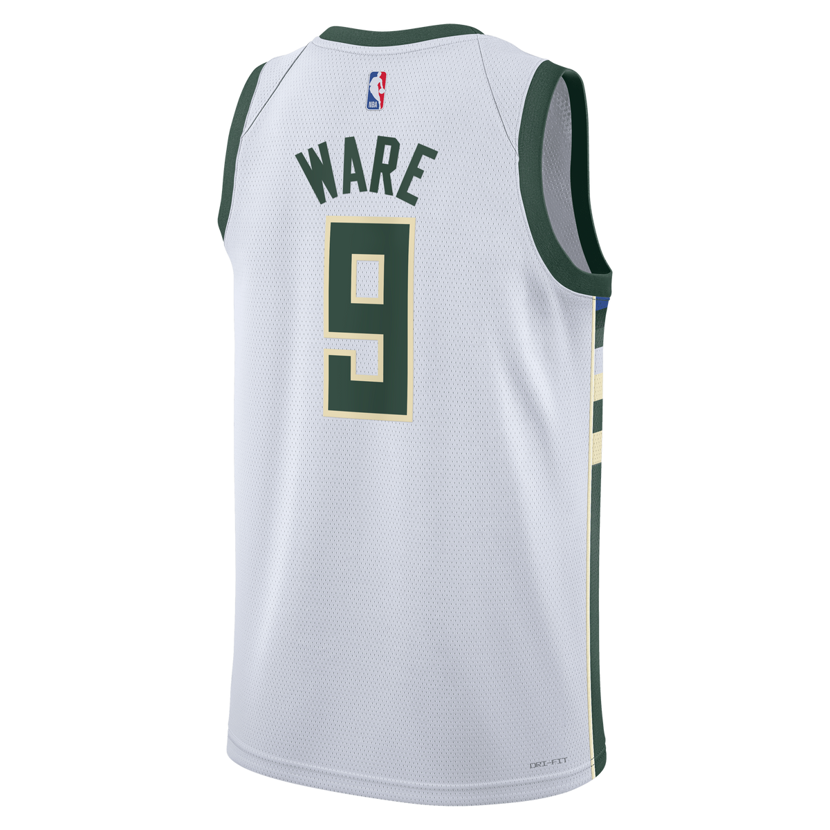 Kel'el Ware Milwaukee Bucks Association Edition Swingman Basketball Jersey - White - Unisex