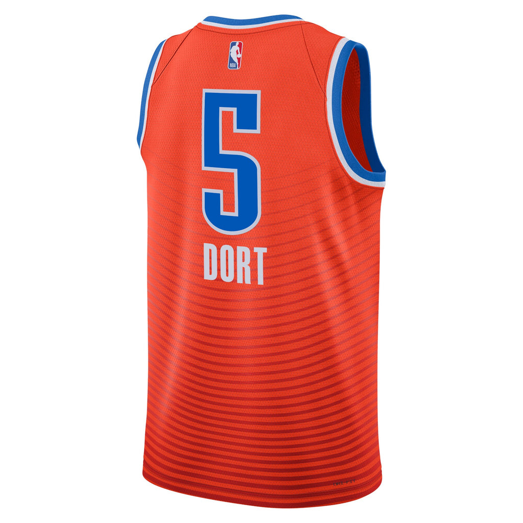 Luguentz Dort Oklahoma City Thunder Statement Edition Swingman Basketball Jersey - Orange - Unisex