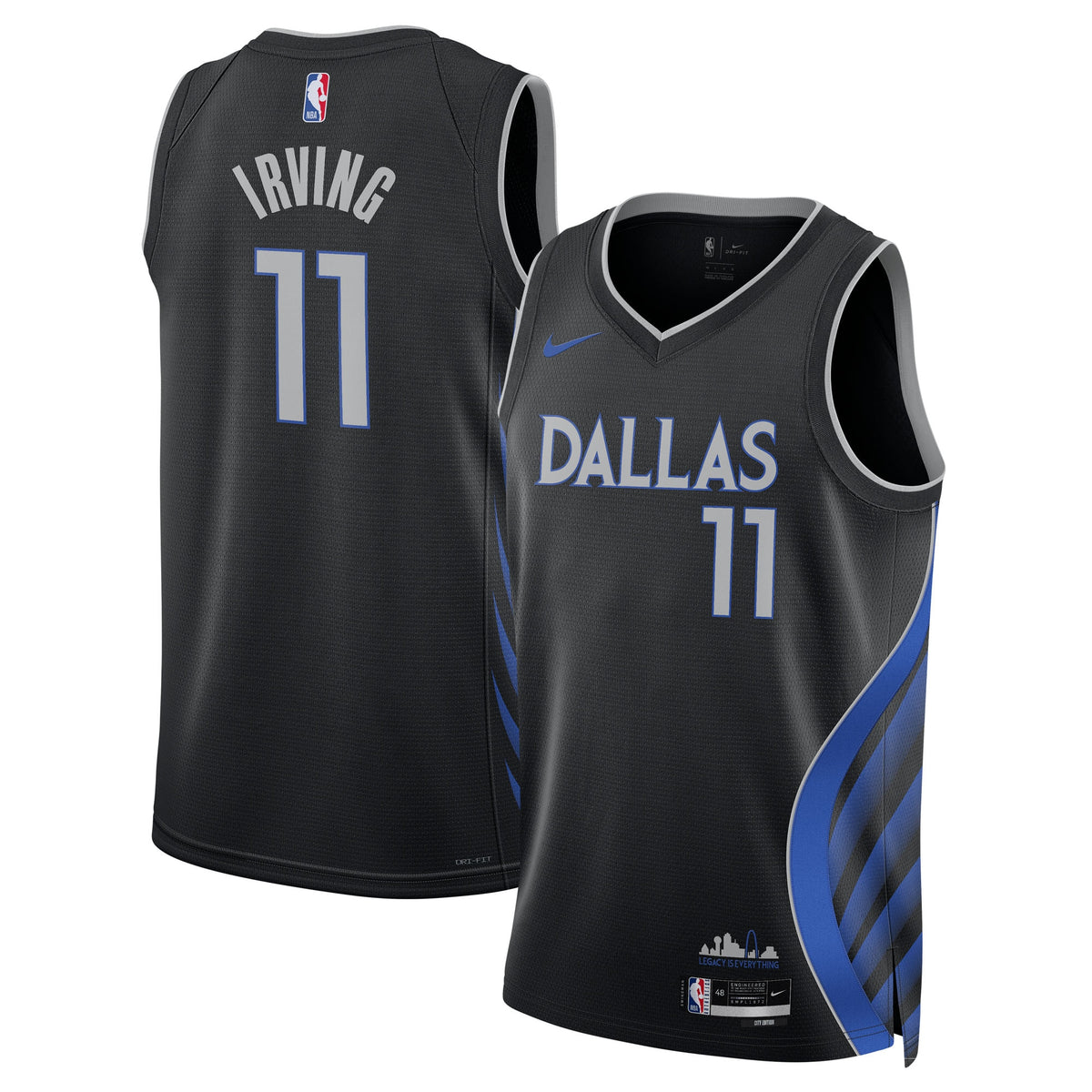 Kyrie Irving Dallas Mavericks 2025/26 City Edition Swingman Basketball Jersey - Black - Unisex