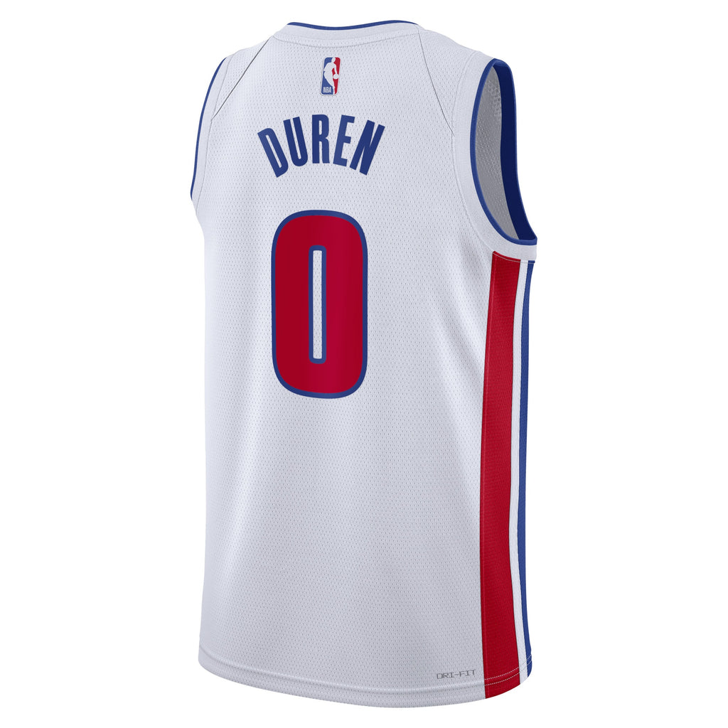 Jalen Duren Detroit Pistons Association Edition Swingman Basketball Jersey - White - Unisex