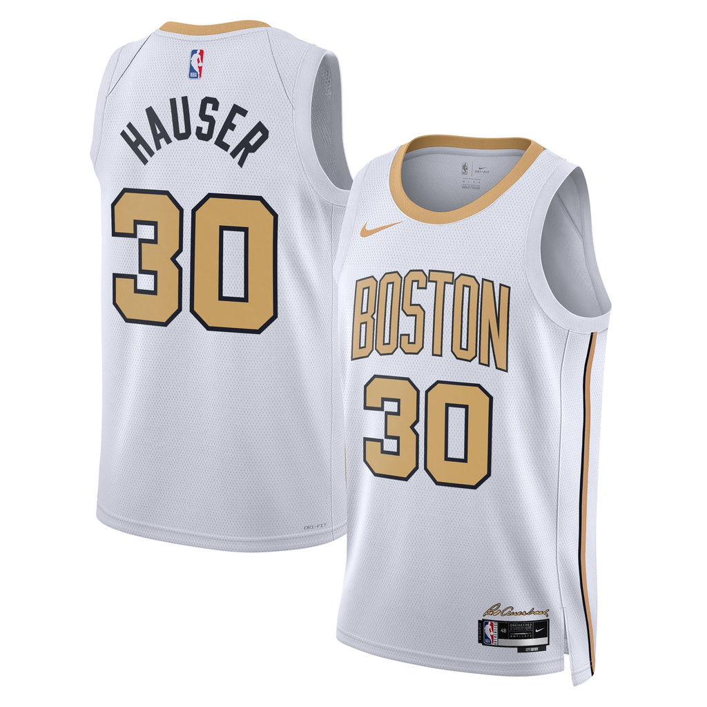 Sam Hauser Boston Celtics 2025/26 City Edition Swingman Basketball Jersey - White - Unisex