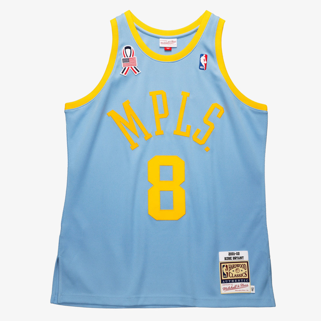 Kobe Bryant Powder Los Angeles Lakers 2001/02 Hardwood Classics Authentic Basketball Jersey - Mens