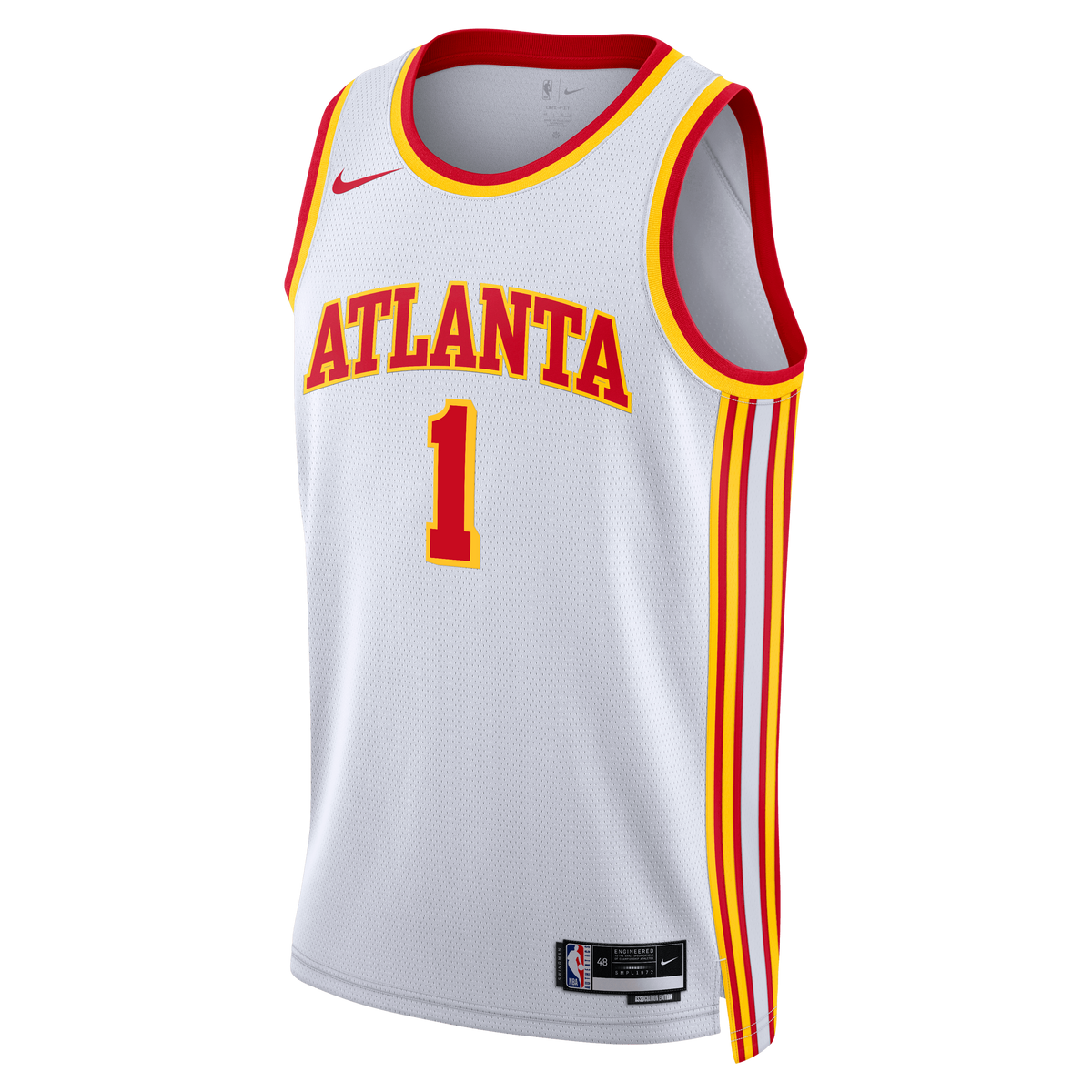 Jalen Johnson Atlanta Hawks Association Edition Swingman Basketball Jersey - White - Unisex