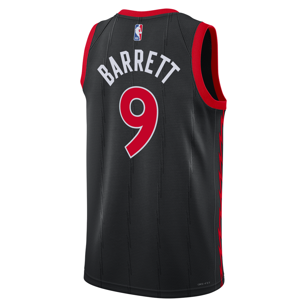 RJ Barrett Toronto Raptors Statement Edition Swingman Basketball Jersey - Black - Unisex