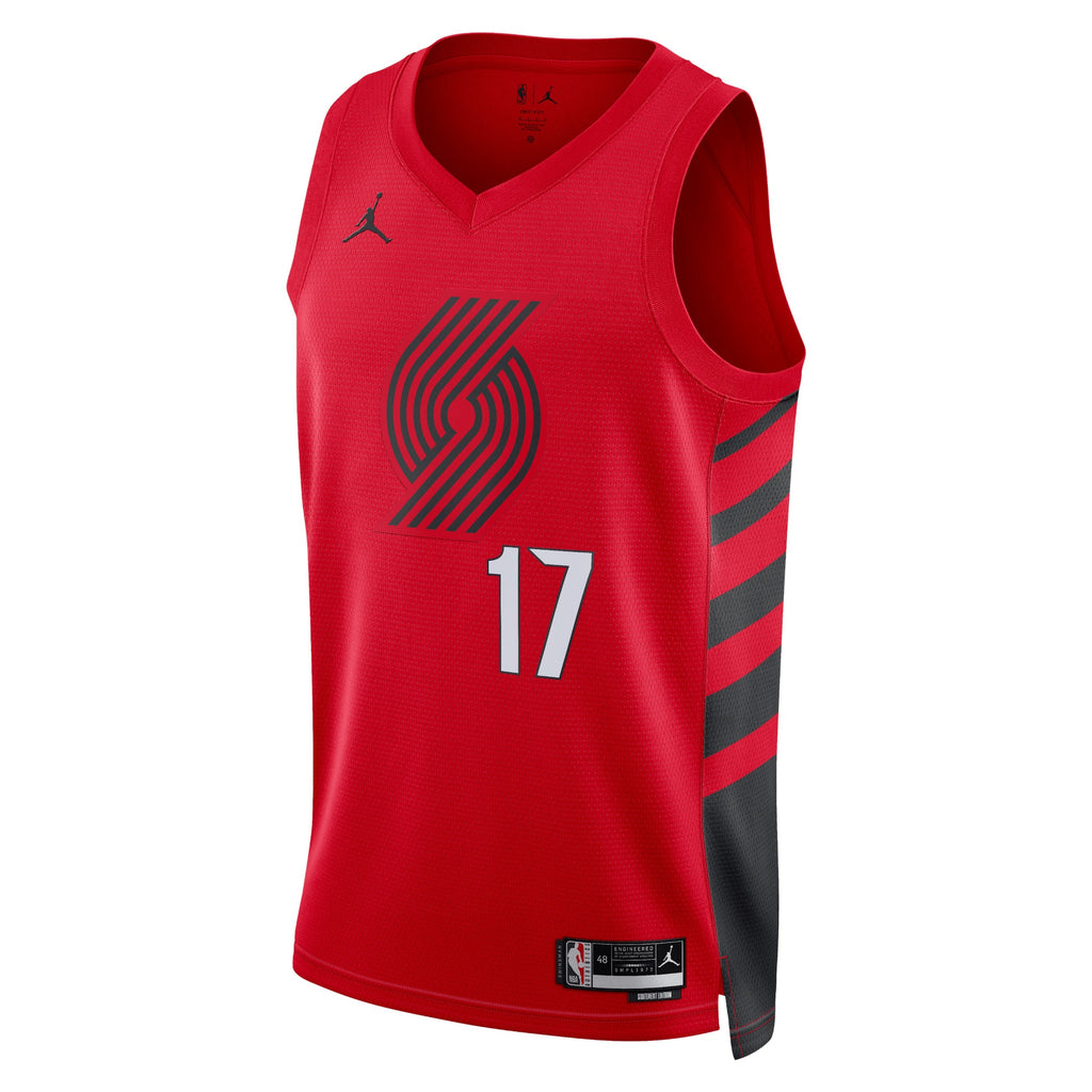 Shaedon Sharpe Portland Trail Blazers Statement Edition Swingman Basketball Jersey - Red - Unisex