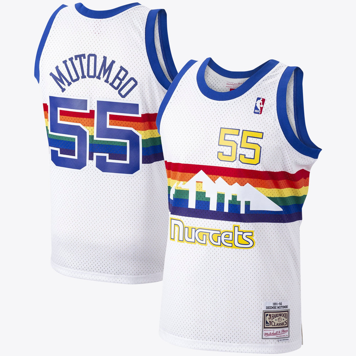 Dikembe Mutombo Denver Nuggets 1991 Hardwood Classics Swingman Home Basketball Jersey - White - Mens