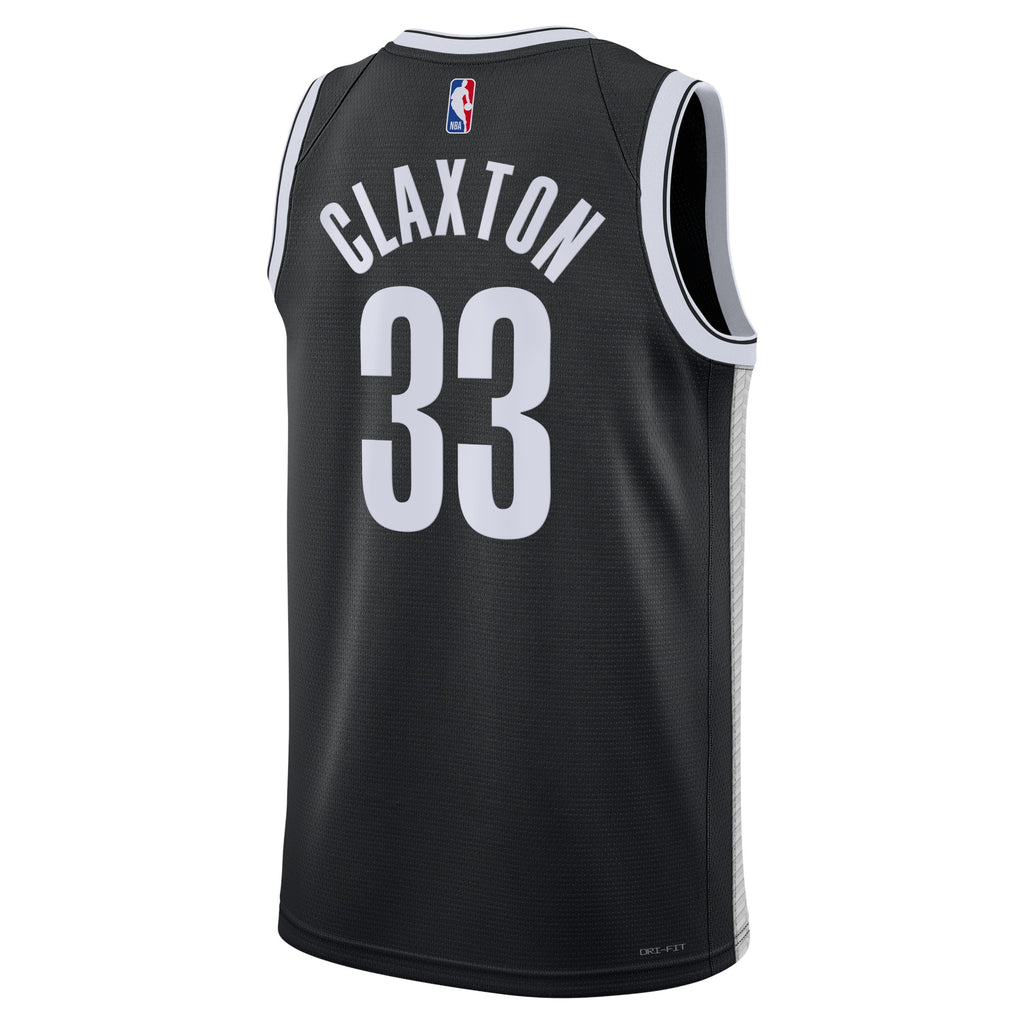 Nic Claxton Brooklyn Nets Icon Edition Swingman Basketball Jersey - Black - Unisex