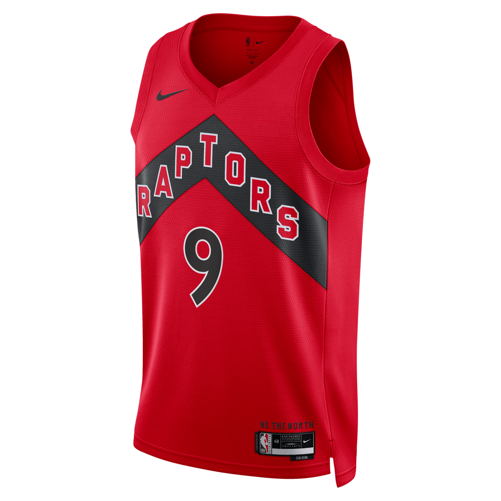 RJ Barrett Toronto Raptors Icon Edition Swingman Basketball Jersey - Red - Unisex