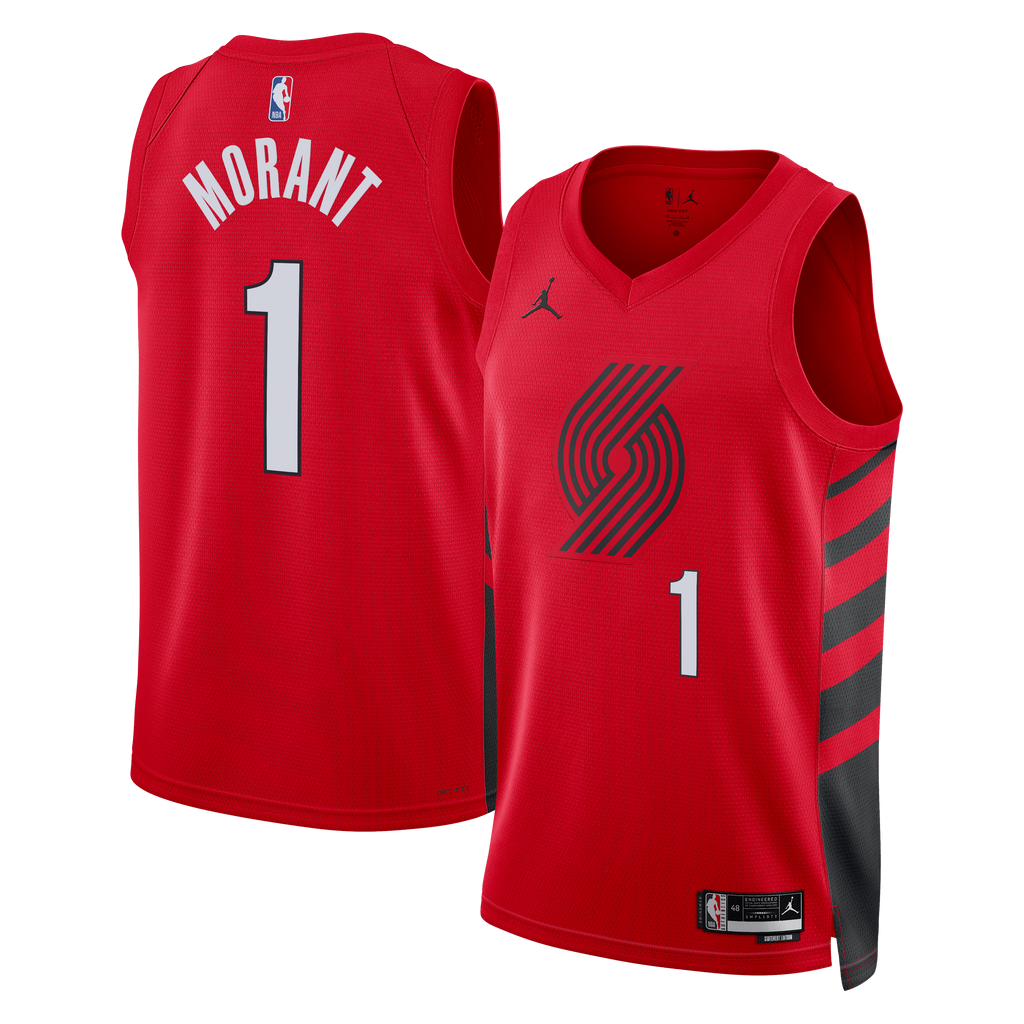 Ja Morant Portland Trail Blazers Statement Edition Swingman Basketball Jersey - Red - Unisex