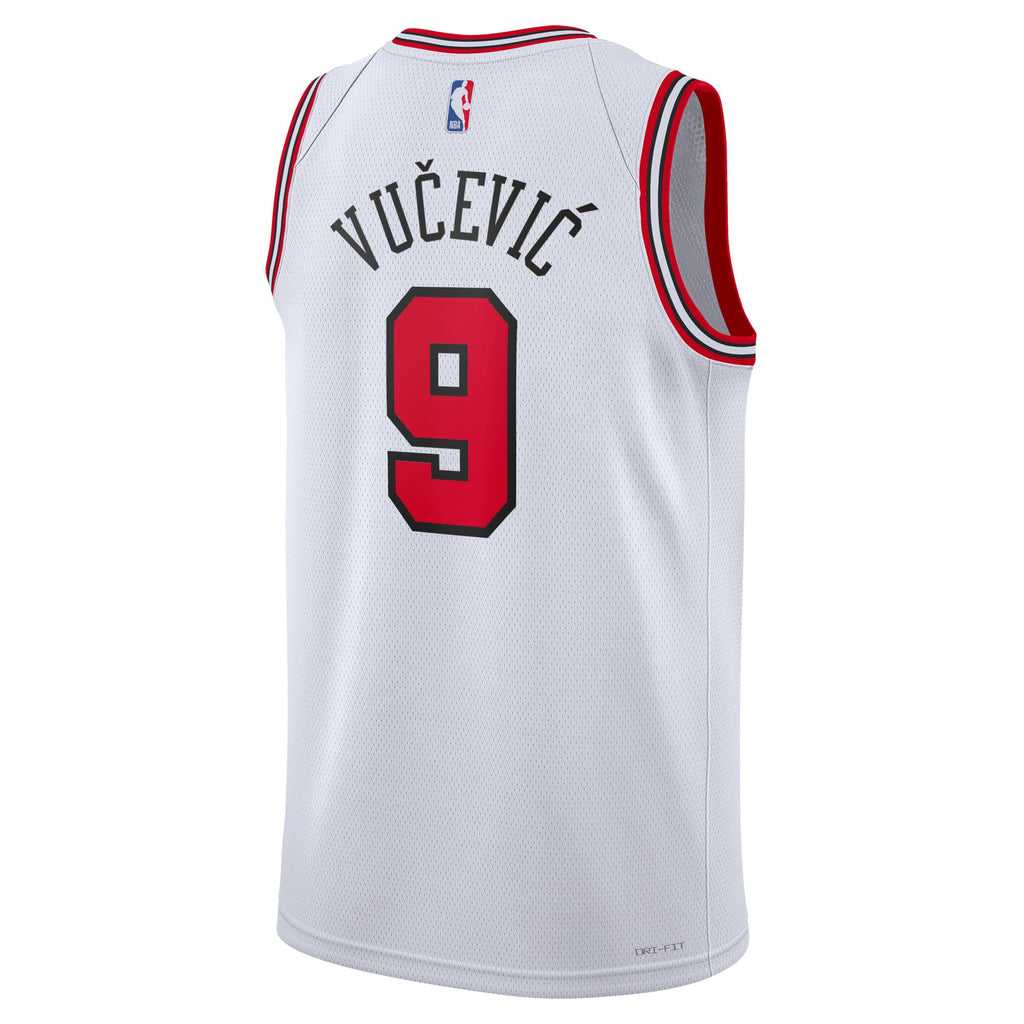 Nikola Vučević Chicago Bulls Association Edition Swingman Basketball Jersey - White - Unisex