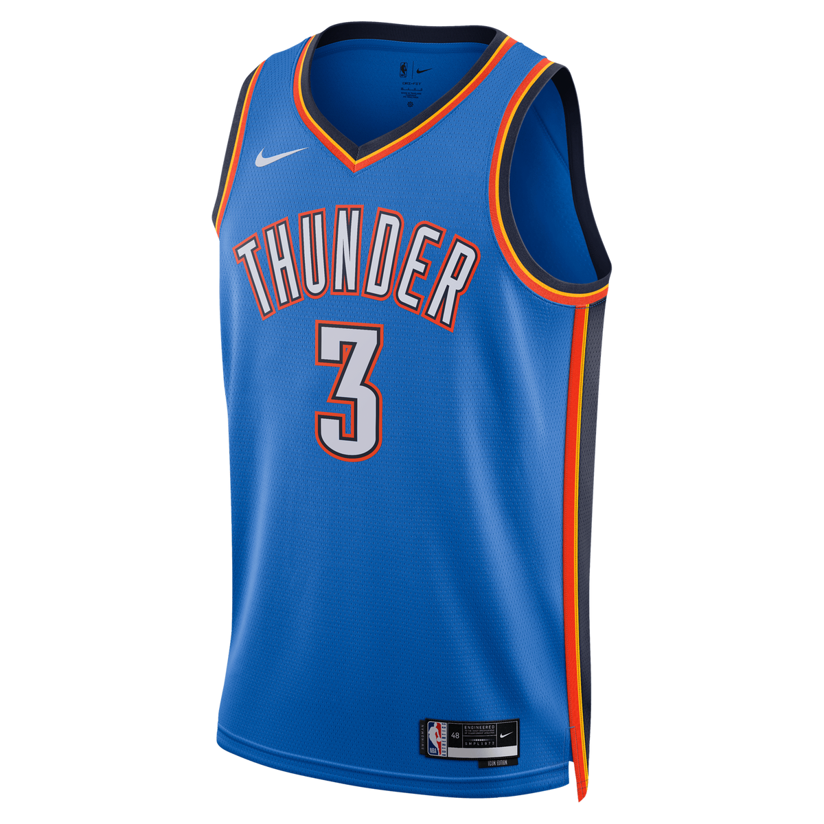 Jared McCain Oklahoma City Thunder Icon Edition Swingman Basketball Jersey - Blue - Unisex