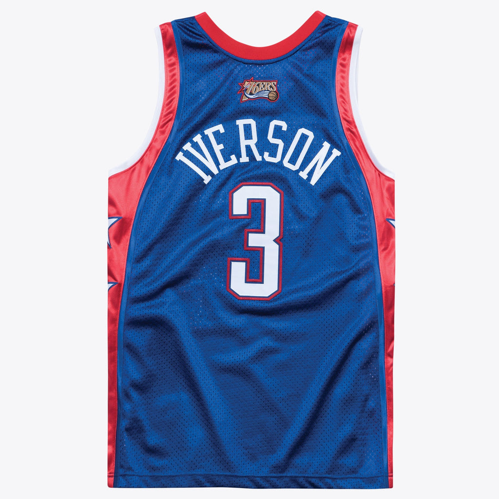 Allen Iverson Philadelphia 76ers 2004 All - Star Authentic Basketball Jersey - Royal - Mens