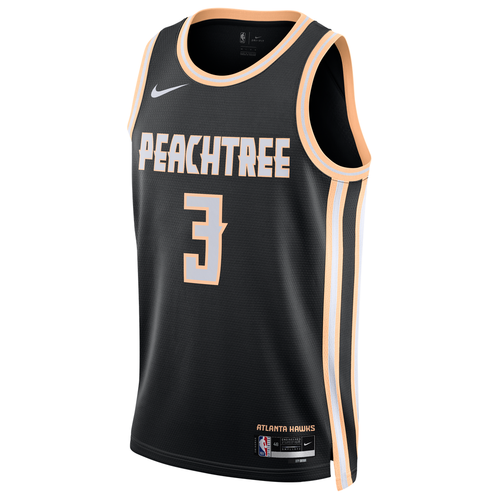 CJ McCollum Atlanta Hawks 2025/26 City Edition Swingman Basketball Jersey - Black - Unisex