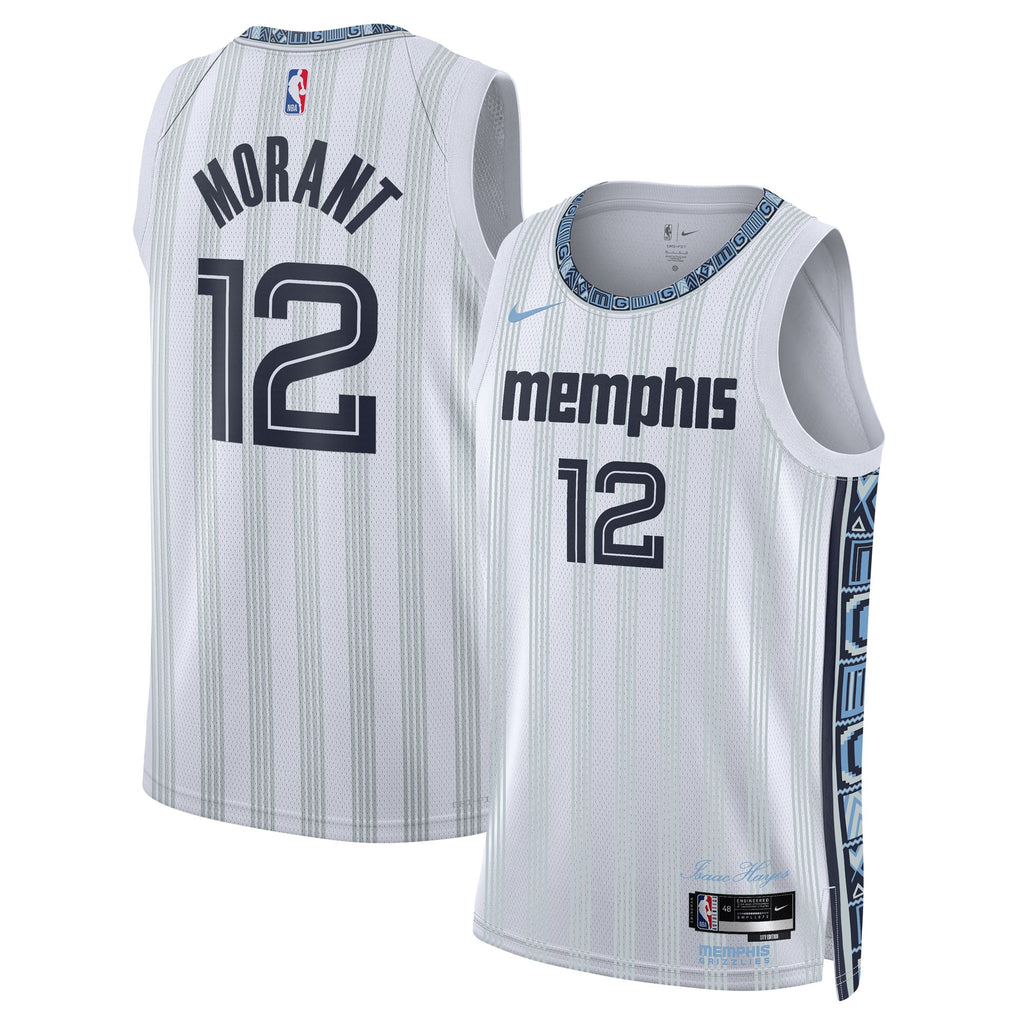 Ja Morant Memphis Grizzlies 2025/26 City Edition Swingman Basketball Jersey - Gray - Unisex