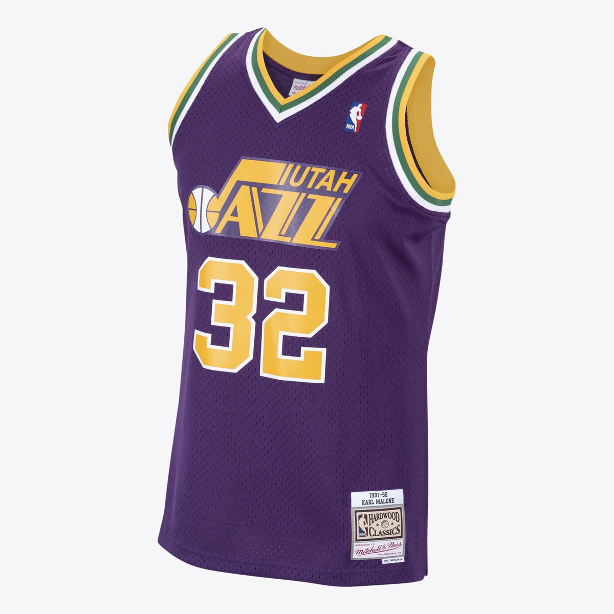 Karl Malone Utah Jazz 1991 Hardwood Classics Swingman Road Basketball Jersey - Purple - Mens