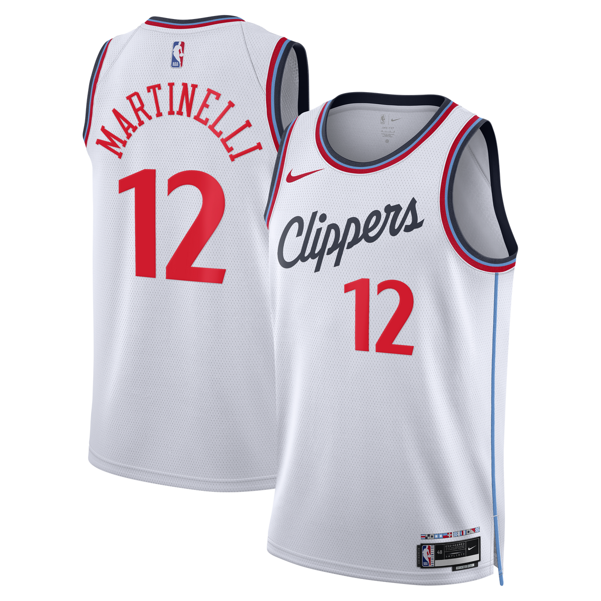 Nick Martinelli Los Angeles Clippers Association Edition Replica Swingman Basketball Jersey - White - Unisex