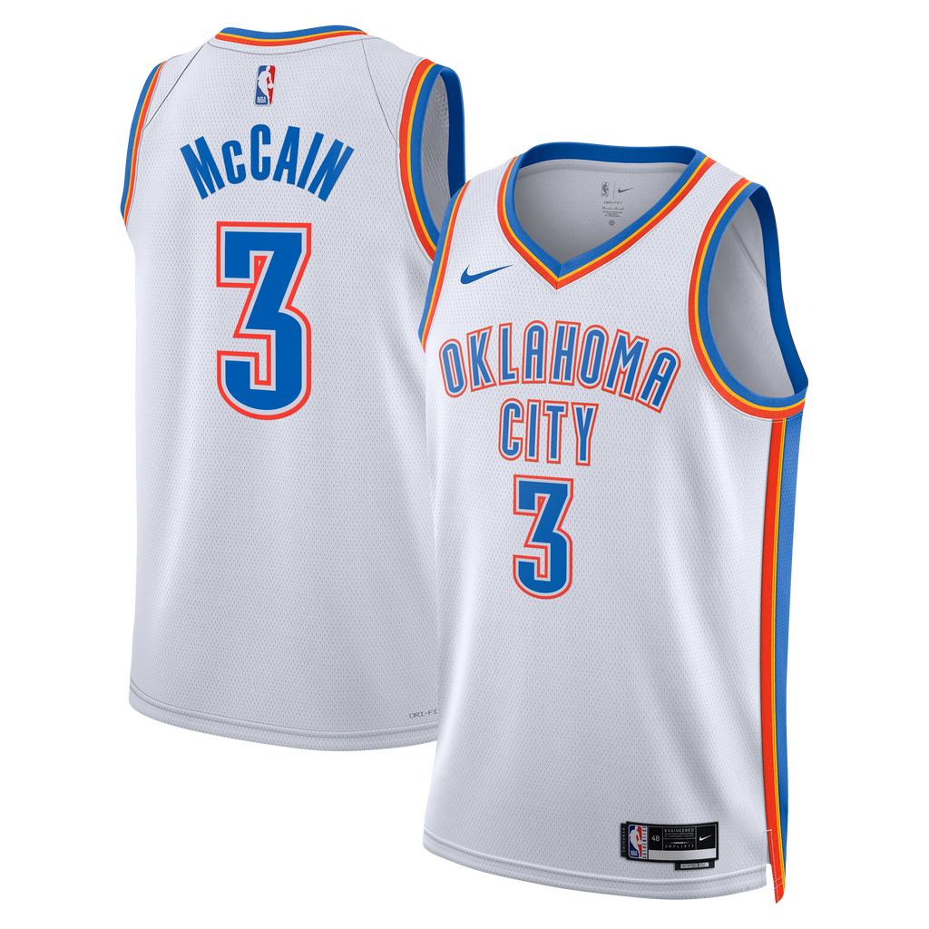 Jared McCain Oklahoma City Thunder Association Edition Swingman Basketball Jersey - White - Unisex