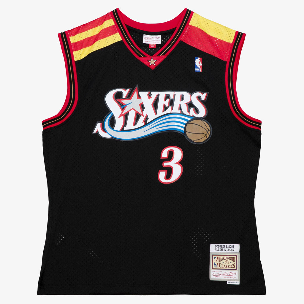 Allen Iverson Philadelphia 76ers 2006 Spain Authentic Alternate Basketball Jersey - Black