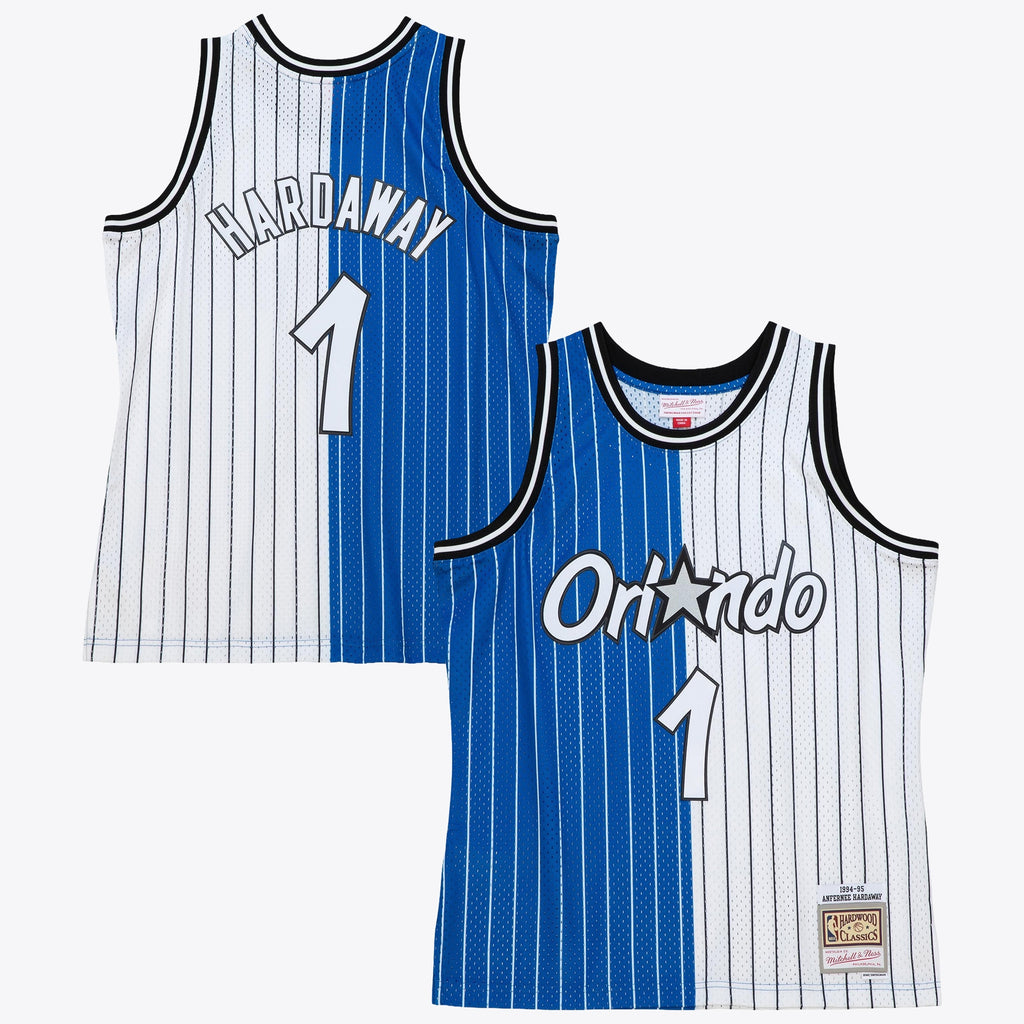 Anfernee Hardaway Orlando Magic 1994 Split Swingman Basketball Jersey - Blue/White