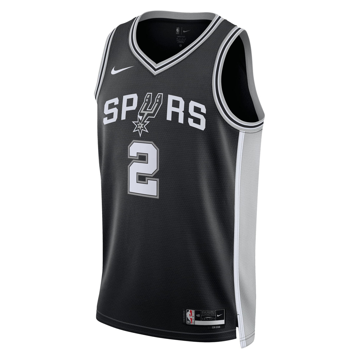Dylan Harper San Antonio Spurs 2025 Icon Edition Swingman Basketball Jersey - Black - Unisex