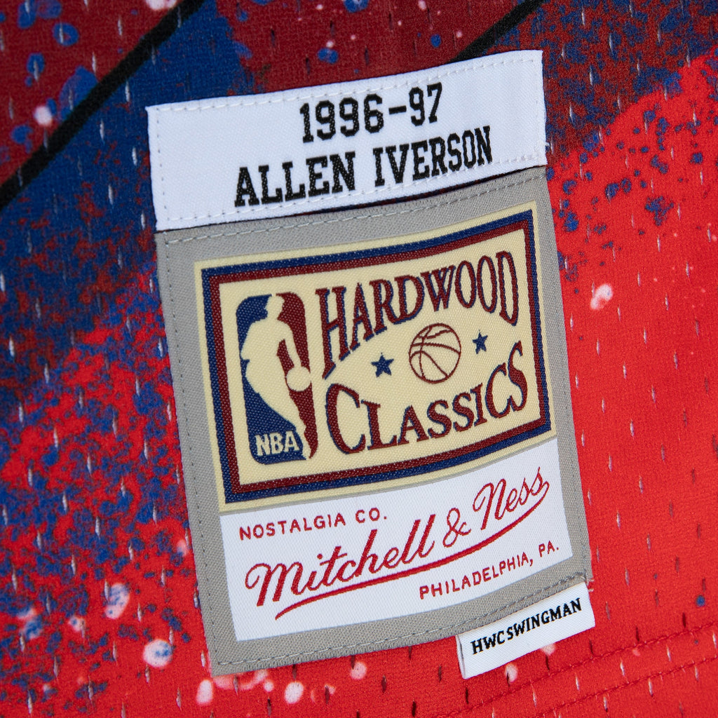 Allen Iverson Philadelphia 76ers 1996 Hyper Hoops Swingman Basketball Jersey - Scarlet