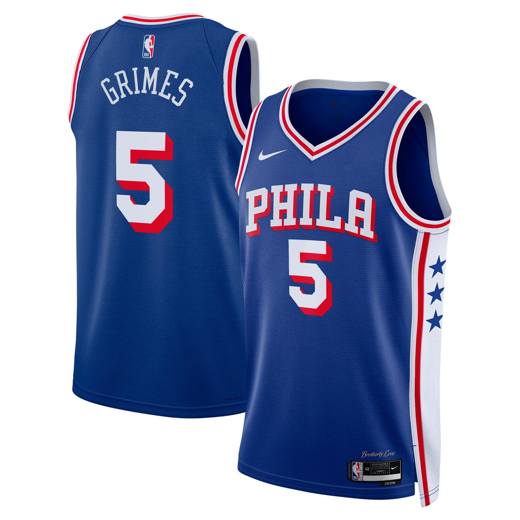 Quentin Grimes Philadelphia 76ers Icon Edition Swingman Basketball Jersey - Royal - Unisex