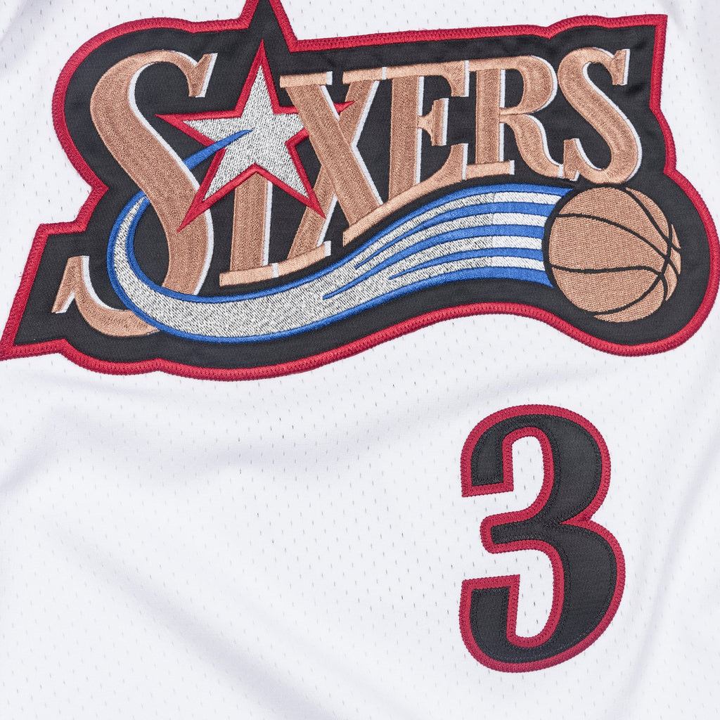 Allen Iverson Philadelphia 76ers 1997 Authentic Basketball Jersey - White