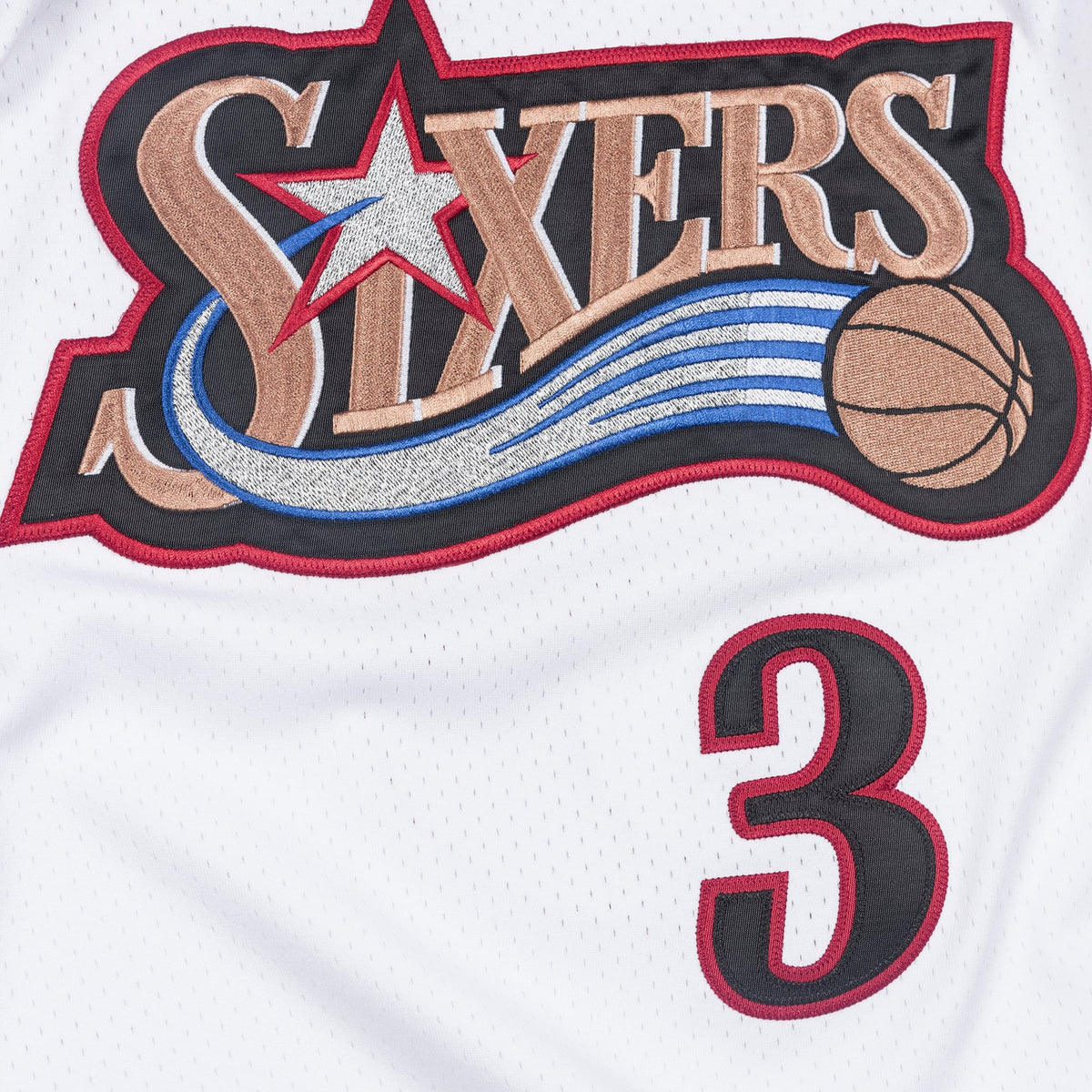 Allen Iverson Philadelphia 76ers 1997 Authentic Basketball Jersey - White