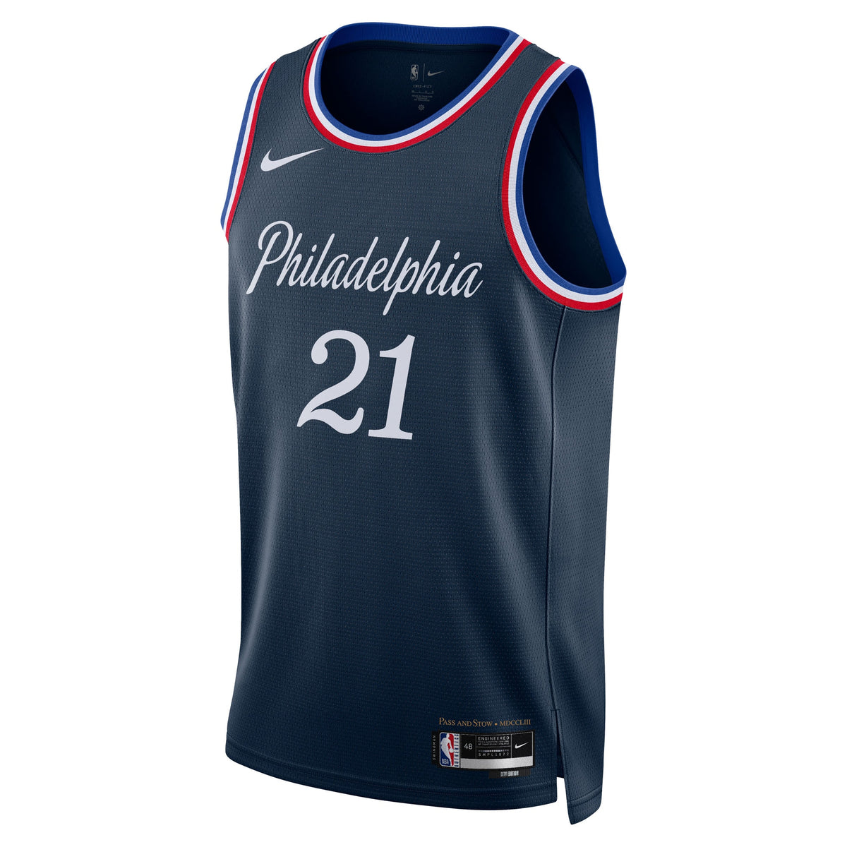 Joel Embiid Philadelphia 76ers 2025/26 City Edition Swingman Basketball Jersey - Navy - Unisex
