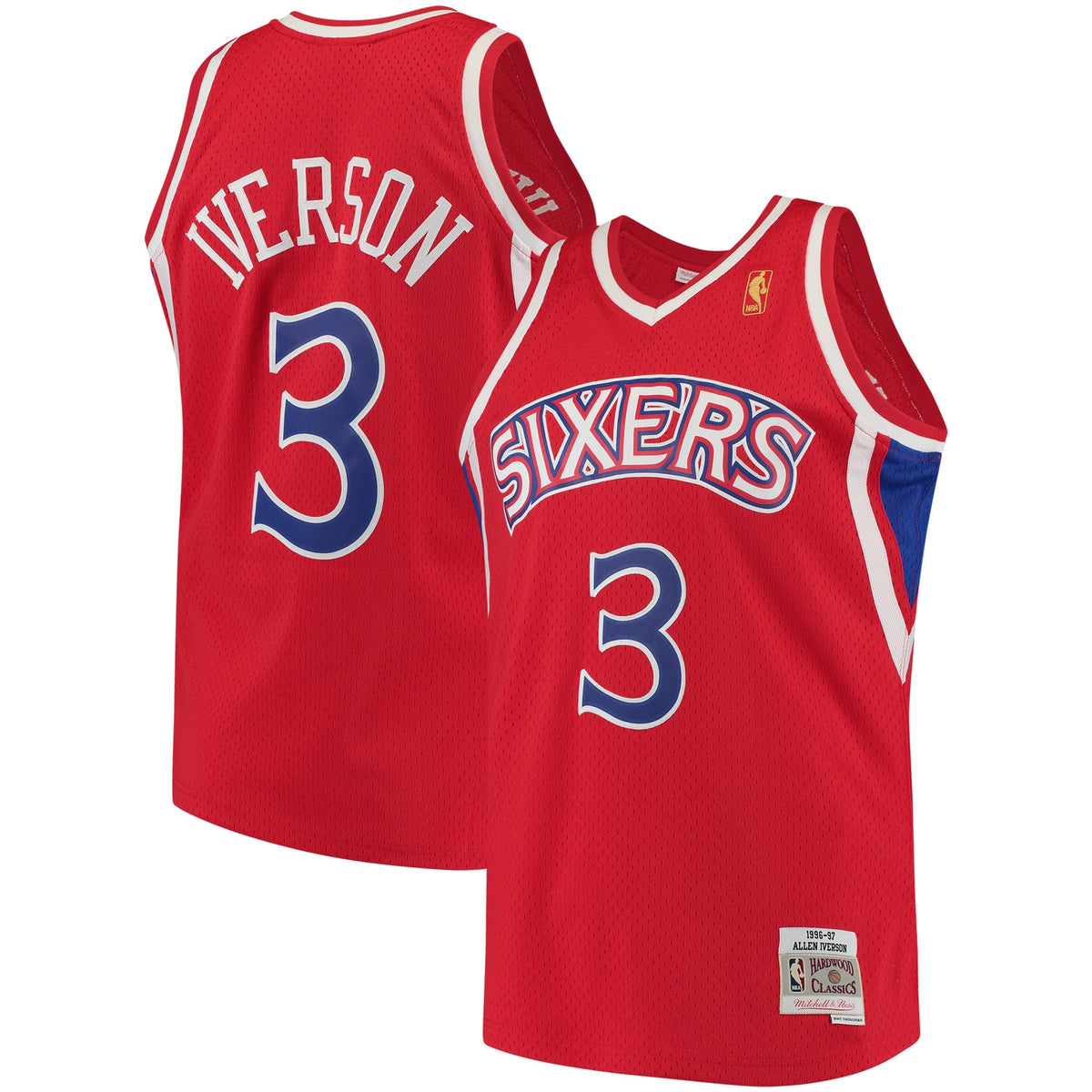 Allen Iverson Philadelphia 76ers 1996 - 97 Hardwood Classics Swingman Basketball Jersey - Mens