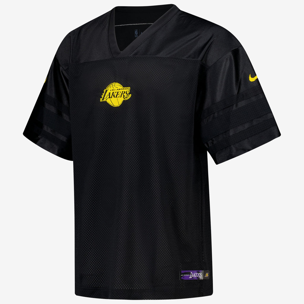 Los Angeles Lakers Courtside Football Basketball Jersey - Black - Mens