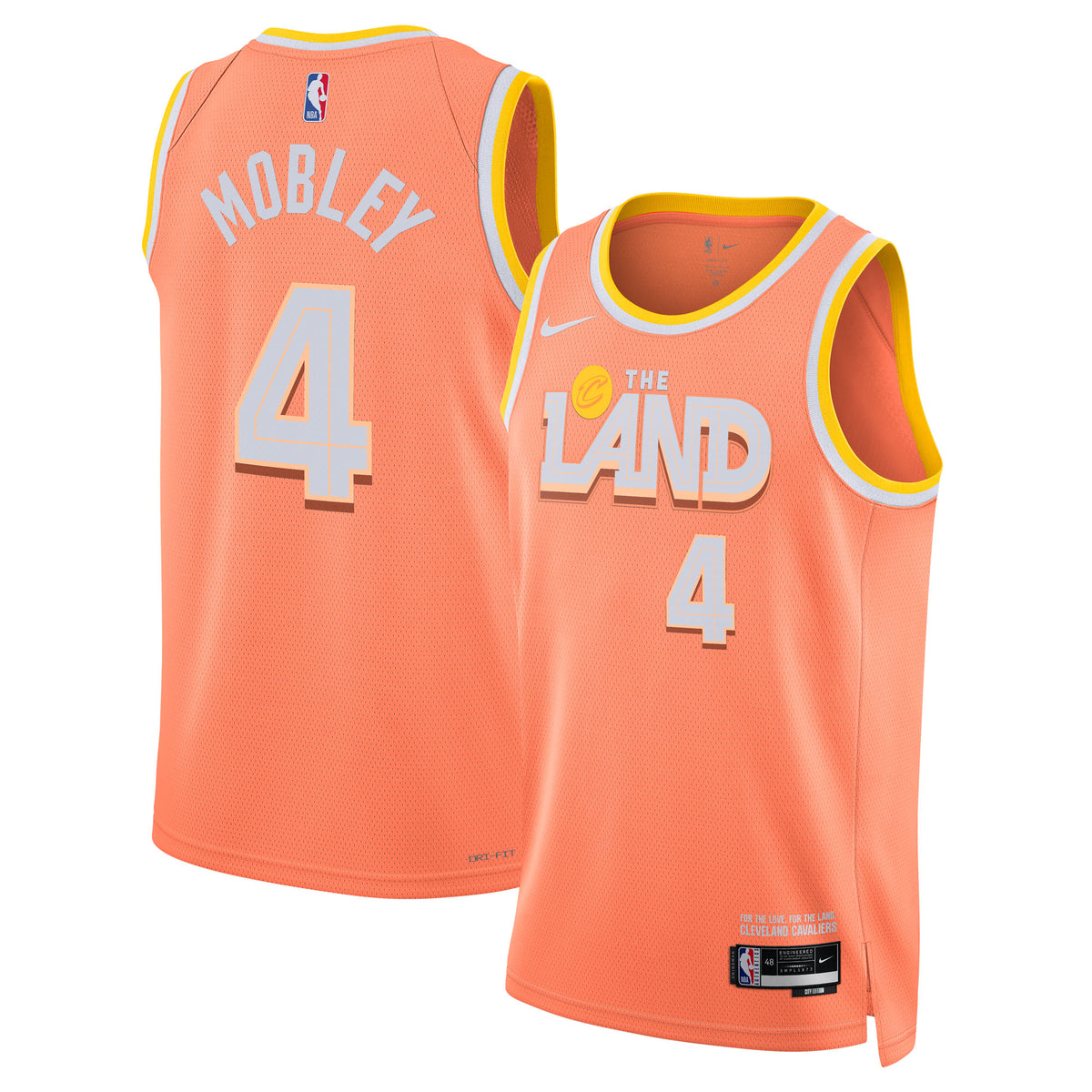 Evan Mobley Cleveland Cavaliers 2025/26 City Edition Swingman Basketball Jersey - Orange - Unisex