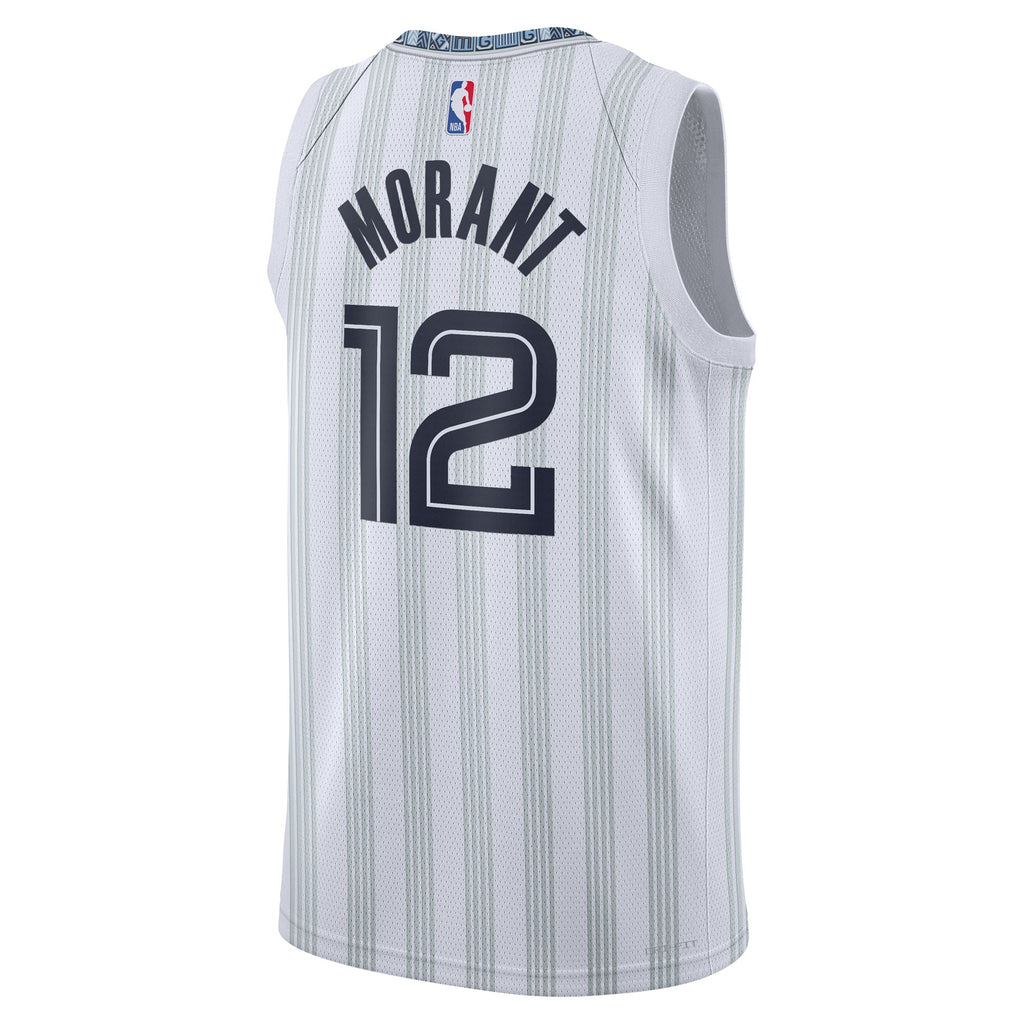 Ja Morant Memphis Grizzlies 2025/26 City Edition Swingman Basketball Jersey - Gray - Unisex