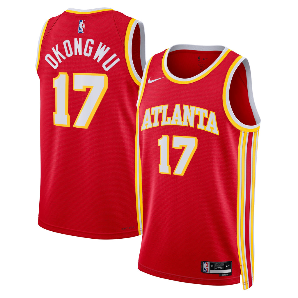 Onyeka Okongwu Atlanta Hawks Icon Edition Swingman Basketball Jersey - Red - Unisex