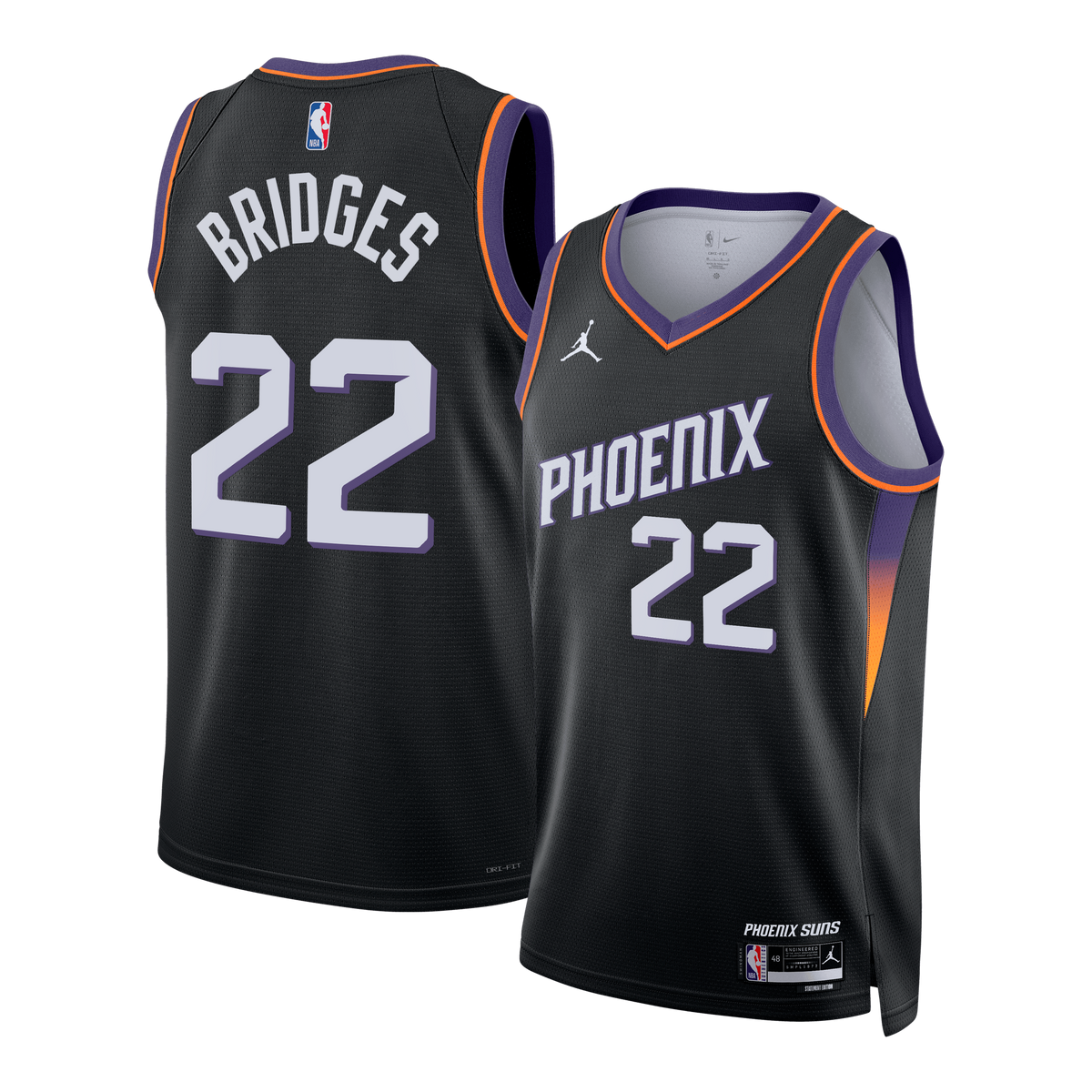 Miles Bridges Phoenix Suns Statement Edition Basketball Jersey - Black - Unisex