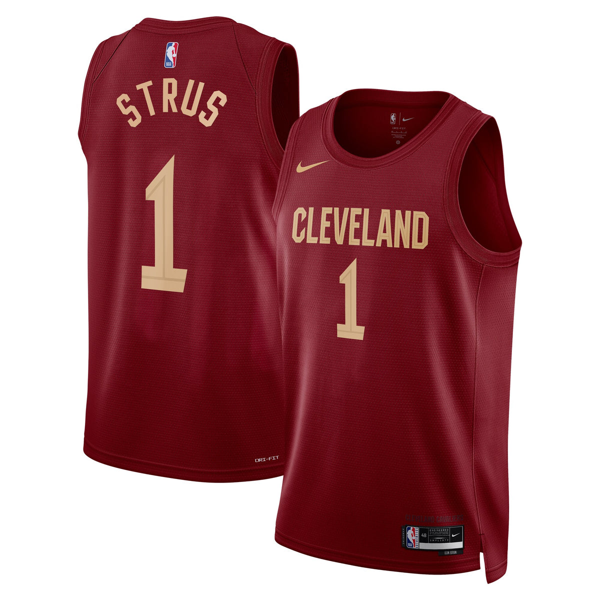 Max Strus Cleveland Cavaliers Icon Edition Swingman Basketball Jersey - Maroon - Unisex